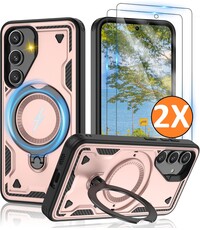 Ntech Magsafe Hoesje Geschikt voor Samsung Galaxy A18 / A17 5G / hoesje Rose Goud
