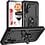 Ntech Hoesje Geschikt voor Samsung Galaxy A18 / A17 5G / A26 5G Hoesje Zwart Anti-Shock Hybrid Armor hoesje Met Draaibare Ring Houder - Samsung A18 / A17 Screenprotector 2 pack