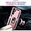 Ntech Hoesje Geschikt voor Samsung Galaxy A18 / A17 5G / A26 5G Hoesje Rose Goud Anti-Shock Hybrid Armor hoesje Met Draaibare Ring Houder - Samsung A18 / A17 Screenprotector 2 pack