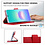 Ntech Hoesje geschikt voor Samsung Galaxy A08 hoesje Rood pasjeshouder telefoon hoes - Met screenprotector tempered glass voor Galaxy A08 / A07 5G - 2x