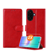 Ntech Hoesje geschikt voor Samsung Galaxy A08 hoesje Rood
