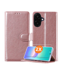 Ntech Hoesje geschikt voor Samsung Galaxy A08 hoesje Rose Goud
