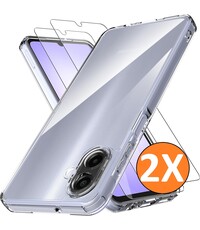 Ntech Hoesje geschikt voor Samsung Galaxy A08 Hoesje transparant