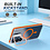 Ntech Ntech Magsafe hoesje Geschikt voor Samsung Galaxy S25 FE / S26 FE Hoesje Oranje - Transparant – Stand Functie – Shockproof Bumper case