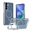Ntech Ntech Magsafe hoesje Geschikt voor Samsung Galaxy S25 FE / S26 FE Hoesje Zwart - Transparant – Stand Functie – Shockproof Bumper case