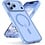 Ntech Ntech Hoesje Geschikt voor iPhone 17 Pro Max / 18 Pro Max Hoesje Licht Blauw voor MagSafe – Shockproof Back Cover – Camera- en Lensbescherming – Beschermhoes