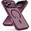 Ntech Ntech Hoesje Geschikt voor iPhone 17 Pro / 18 Pro Hoesje Bordeaux voor MagSafe – Shockproof Back Cover – Camera- en Lensbescherming – Beschermhoes