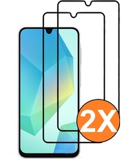 Ntech Full Cover Screenprotector geschikt voor Samsung Galaxy A08 / A07 Zwart