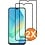 Ntech Full Cover Screenprotector geschikt voor Samsung Galaxy A08 / A07 Zwart 2pack | Volledige Beschermglas Tempered Glass | Samsung Galaxy A08 4G / 5G Screenprotector