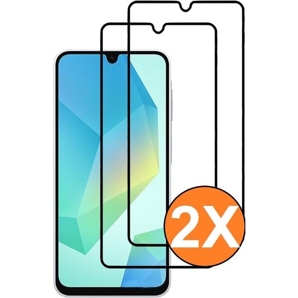 Ntech Full Cover Screenprotector geschikt voor Samsung Galaxy A08 / A07 Zwart 2pack | Volledige Beschermglas Tempered Glass | Samsung Galaxy A08 4G / 5G Screenprotector