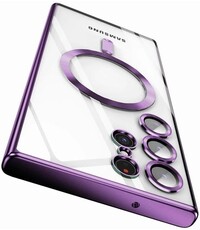 Ntech Hoesje Geschikt voor Samsung Galaxy S25 Ultra Magsafe hoesje backcover Paars