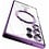 Ntech Hoesje Geschikt voor Samsung Galaxy S25 Ultra Magsafe hoesje backcover Paars – Lens beschermer – Transparant