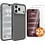 Ntech Hoesje geschikt voor iPhone 17 Pro / 18 Pro siliconen hoesje Grijs zacht siliconen hoesje backcover - met iPhone 18 Pro Screenprotector - 2 stuks