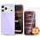 Ntech Hoesje geschikt voor iPhone 17 Pro / 18 Pro siliconen hoesje Lila zacht siliconen hoesje backcover - met iPhone 18 Pro Screenprotector - 2 stuks