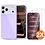 Ntech Hoesje geschikt voor iPhone 17 Pro Max / 18 Pro Max siliconen hoesje Lila zacht siliconen hoesje backcover - met iPhone 18 Pro Max Screenprotector - 2 stuks