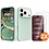 Ntech Hoesje geschikt voor iPhone 17 Pro Max / 18 Pro Max siliconen hoesje Mint Groen zacht siliconen hoesje backcover - met iPhone 18 Pro Max Screenprotector - 2 stuks