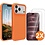 Ntech Hoesje geschikt voor iPhone 17 Pro Max / 18 Pro Max siliconen hoesje Oranje zacht siliconen hoesje backcover - met iPhone 18 Pro Max Screenprotector - 2 stuks
