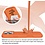 Ntech Hoesje geschikt voor iPhone 17 Pro Max / 18 Pro Max siliconen hoesje Oranje zacht siliconen hoesje backcover - met iPhone 18 Pro Max Screenprotector - 2 stuks
