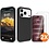 Ntech Hoesje geschikt voor iPhone 17 Pro Max / 18 Pro Max siliconen hoesje Zwart zacht siliconen hoesje backcover - met iPhone 18 Pro Max Screenprotector - 2 stuks