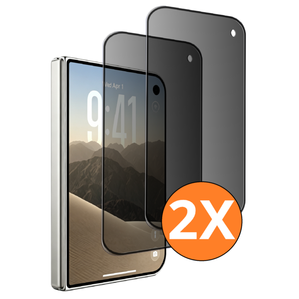 Ntech Privacy Screenprotector - Geschikt voor iPhone Duo Screenprotector Privacy Bescherm Glas - 2 Stuks