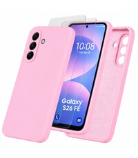 Ntech Ntech Hoesje geschikt voor Samsung Galaxy S26 FE / S25 FE – Licht Roze