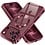 Ntech Hoesje Geschikt  iPhone 18 Pro Max Hoesje – Transparant / Burgundy Hybrid Backcover, MagSafe Compatibel & Verhoogde Camerabescherming – Slank en Stevig - Ntech