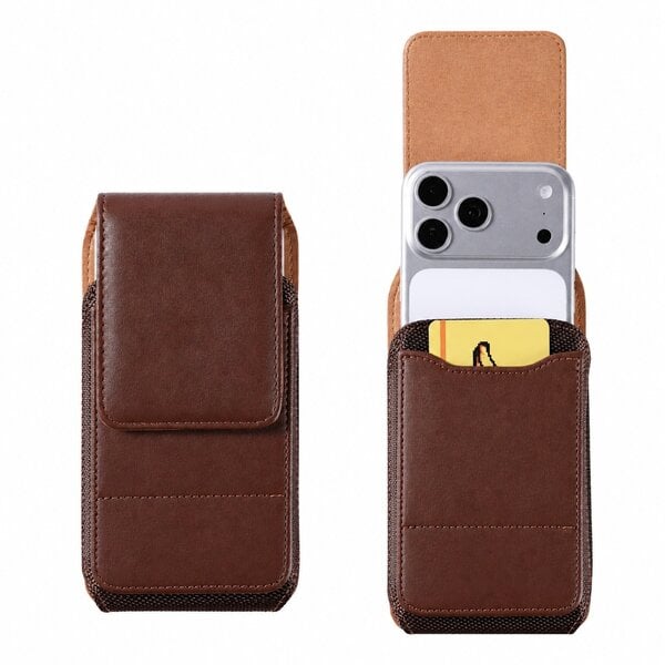 Ntech Riem Holster Hoesje - Luxe Universeel Telefoonhoesje verticaal Holster 6 inch - Bruin, iPhone 18 Pro max / 18 Pro / 17 Pro Max / 17 Pro / 16 Pro Max / 16 Pro / 15 Pro Max / 15 Pro / 14 Pro Max / 14 Pro
