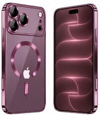 Ntech Hoesje Geschikt  iPhone 18 Pro Max Hoesje – Transparant / Burgundy