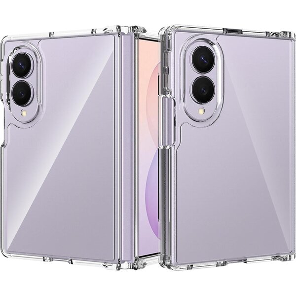 Ntech Ntech - Hoesje Geschikt voor Samsung Galaxy Z Fold 8 hoesje - transparant Shockproof backcover - Transparant