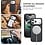 Ntech Ntech Carbon MagSafe Hoesje Geschikt voor iPhone 18 Pro / 17 Pro backcover met Ringstandaard Desert Titanium
