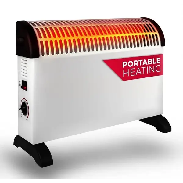Ntech Elektrische Convectorkachel 2000W – Compacte, Stille Elektrische Verwarming met Instelbare Thermostaat en 3 Warmtestanden (750W, 1250W, 2000W)