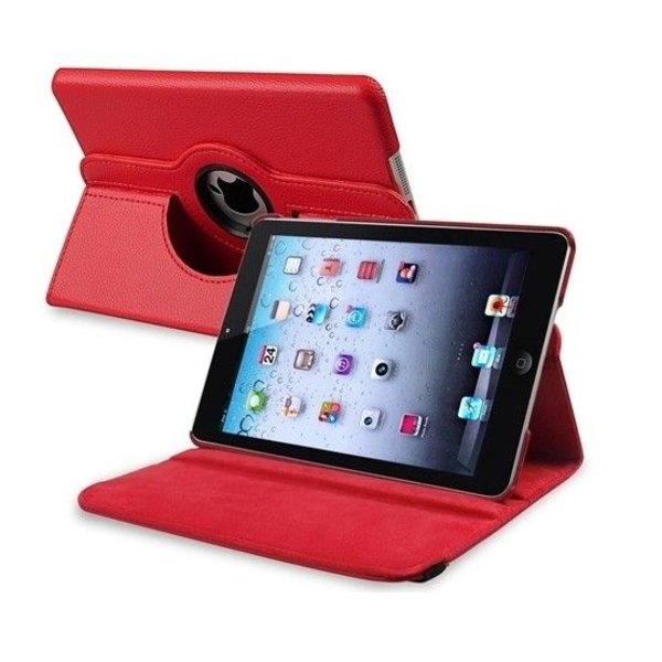 Merkloos iPad Mini / Mini 2 draaibare Case Rood