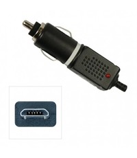 Merkloos Autolader Micro USB 12v/24v Black