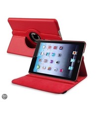 Merkloos iPad Mini / Mini 2 Case 360 Graden Draaibare hoesje Rood