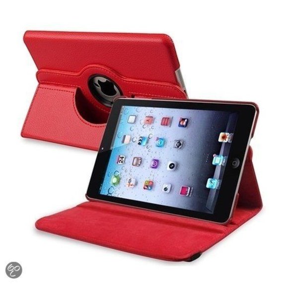 Merkloos iPad Mini / Mini 2 Case 360 Graden Draaibare hoesje Rood
