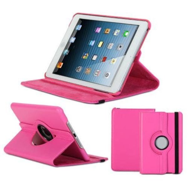 Merkloos  iPad Mini / Mini 2 Case 360 Graden Draaibare hoesje Roze / Pink