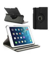 Merkloos Apple iPad Mini / Mini 2 Case, 360 graden draaibare Hoes, Cover Zwart