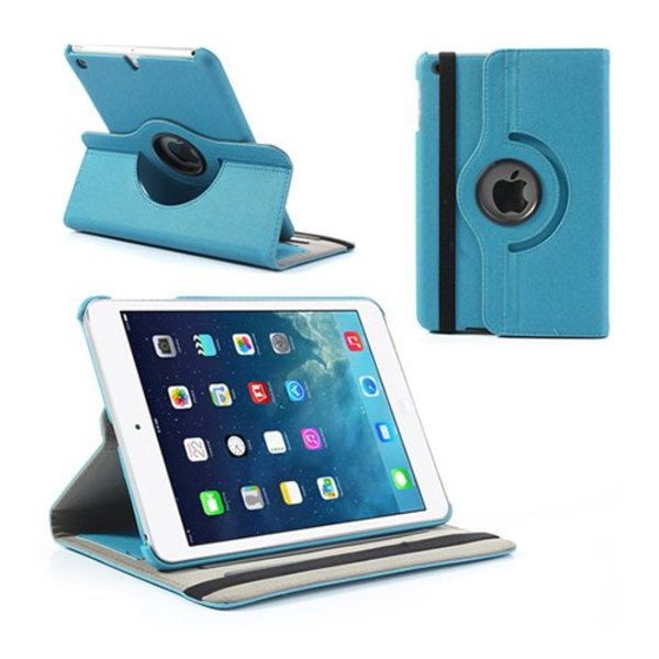 Merkloos Apple iPad Mini / Mini 2 Case, 360 graden draaibare Hoes, Cover - Blauw