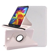 Merkloos Samsung Galaxy Tab 4 7.0 inch Tablet hoesje 360 Draaibaar Case - Wit