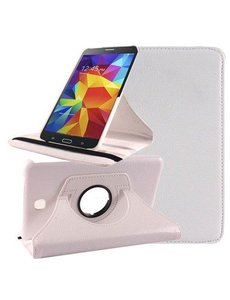 Merkloos Samsung Galaxy Tab 4 7.0 inch Tablet hoesje 360 Draaibaar Case - Wit