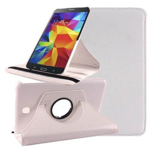 Merkloos Samsung Galaxy Tab 4 7.0 inch Tablet hoesje 360 Draaibaar Case - Wit