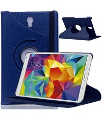 Merkloos Samsung Galaxy Tab S 8.4 inch T700 Tablet hoesje met 360° draaistand Case - Donker Blauw