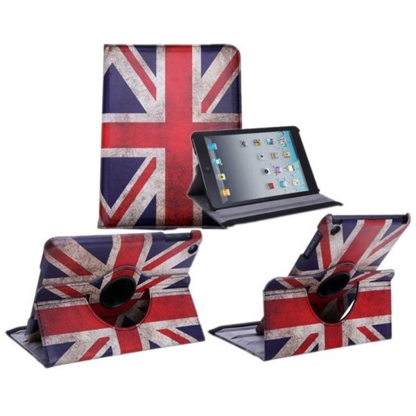 Merkloos Apple iPad Mini / Mini 2 / Mini 3 Case 360° draaibare hoesje UK Flag