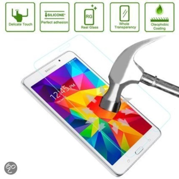 Merkloos Glazen Screenprotector Tempered Glass  ( 0.3mm ) voor Samsung Galaxy Tab 4 7.0 T230