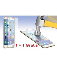 Merkloos 2 Stuks - iPhone 6 / 6S Glazen tempered glass / Screenprotector (0.3mm) - Ntech