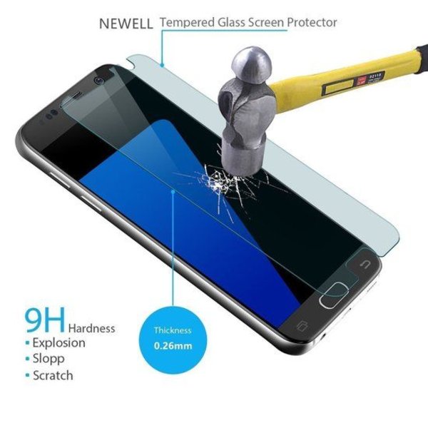 Merkloos Glazen Tempered glass / Screenprotector voor Samsung Galaxy S7