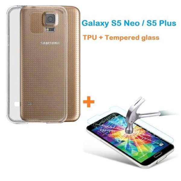 Mier Vroegst Correlaat Samsung Galaxy S5 Neo / S5 Plus Ultra Dun Transparant Silicone Hoesje +  gratis tempered glass - Phonecompleet.nl