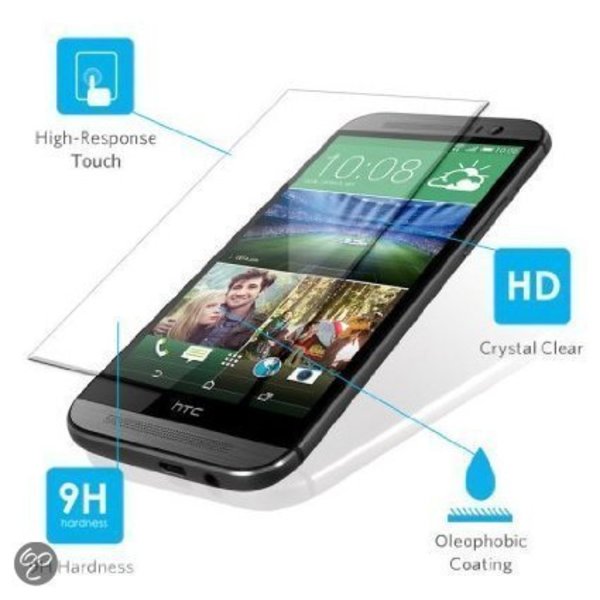 Merkloos Glazen Screenprotector HTC One M8