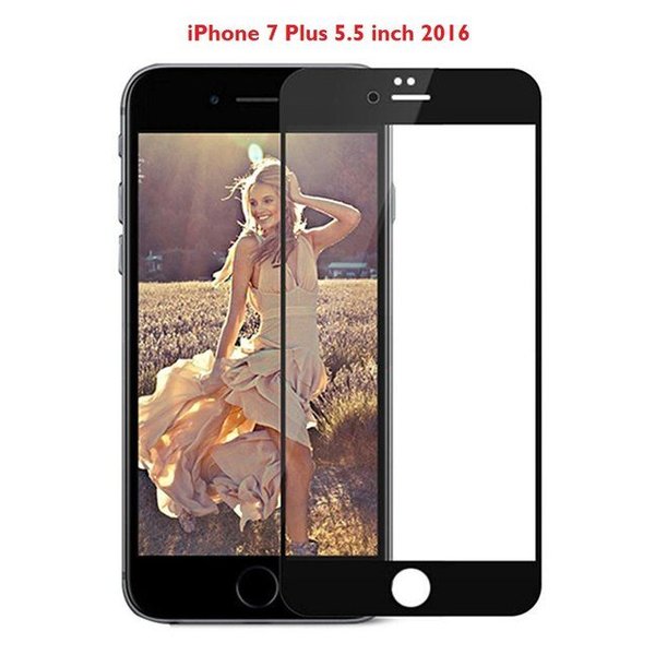 Merkloos iPhone 8 Plus / 7 Plus 5.5 inch full screen coverage tempered glass zwart
