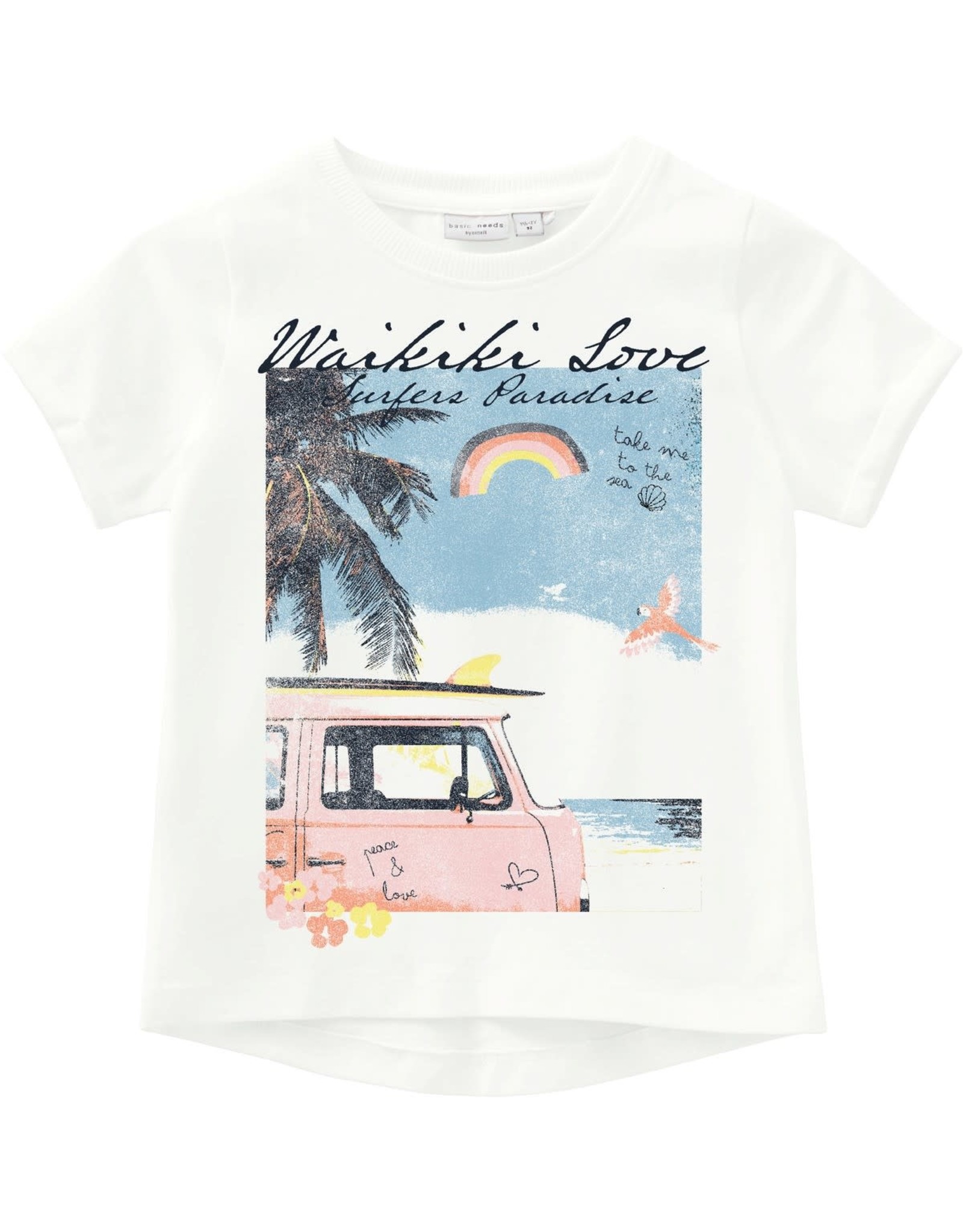 Name It T-shirt met "beach" bedrukking